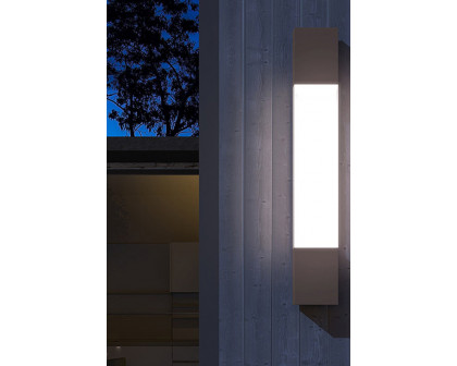 Sonneman Box Column LED Sconce - Textured Gray, 22"