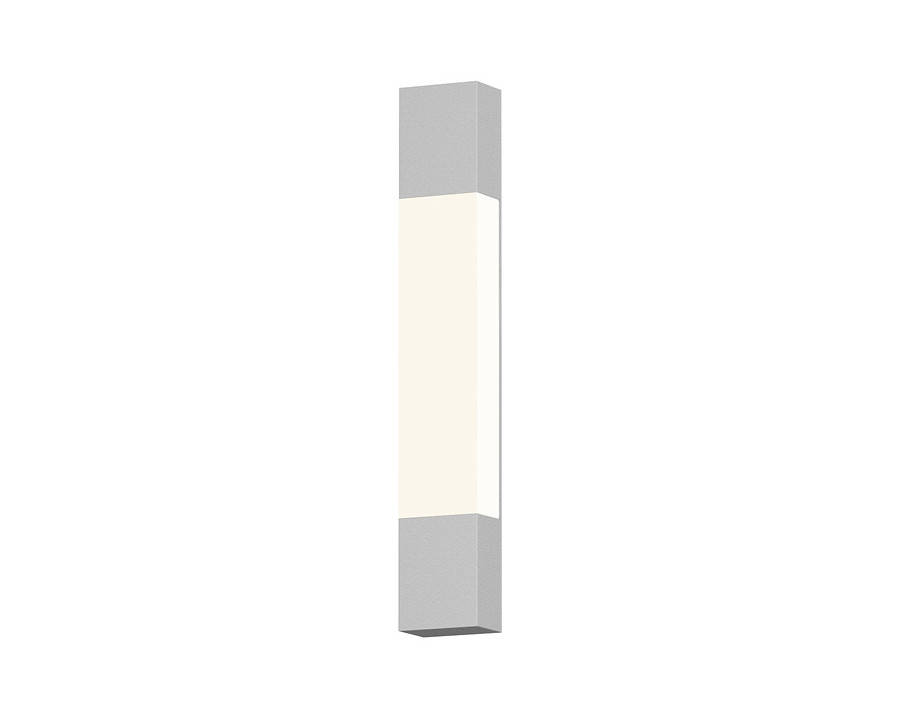 Sonneman Box Column LED Sconce - Textured White, 22"