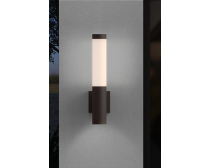 Sonneman Round Column LED Sconce - Textured Bronze