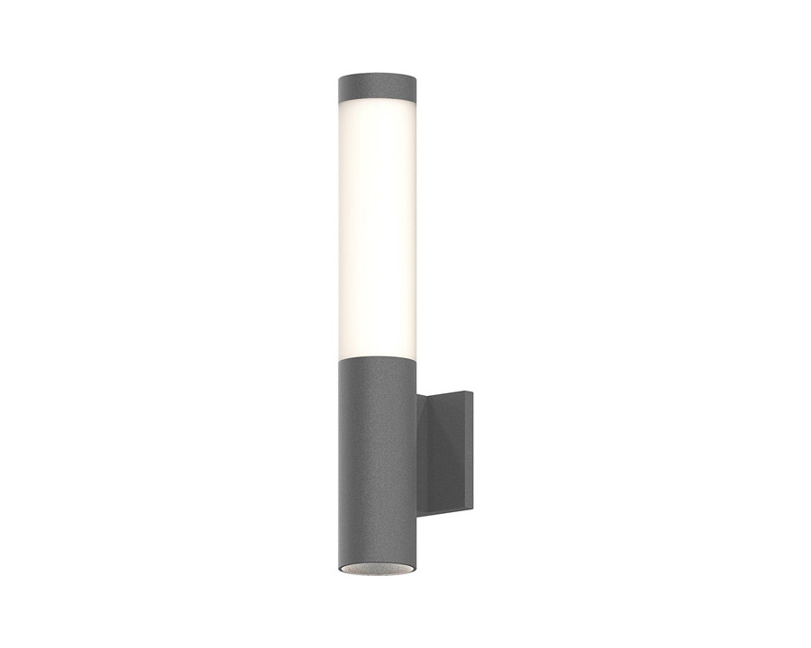 Sonneman Round Column LED Sconce - Textured Gray