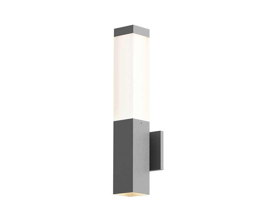 Sonneman Square Column LED Sconce - Textured Gray