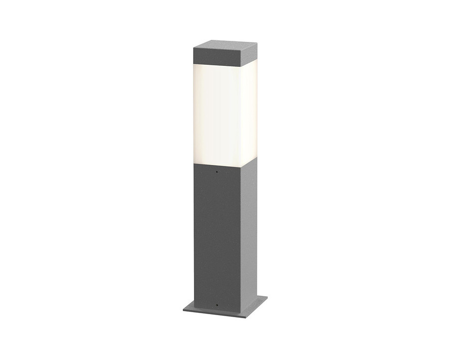 Sonneman Square Column LED Bollard - Textured Gray, 16"