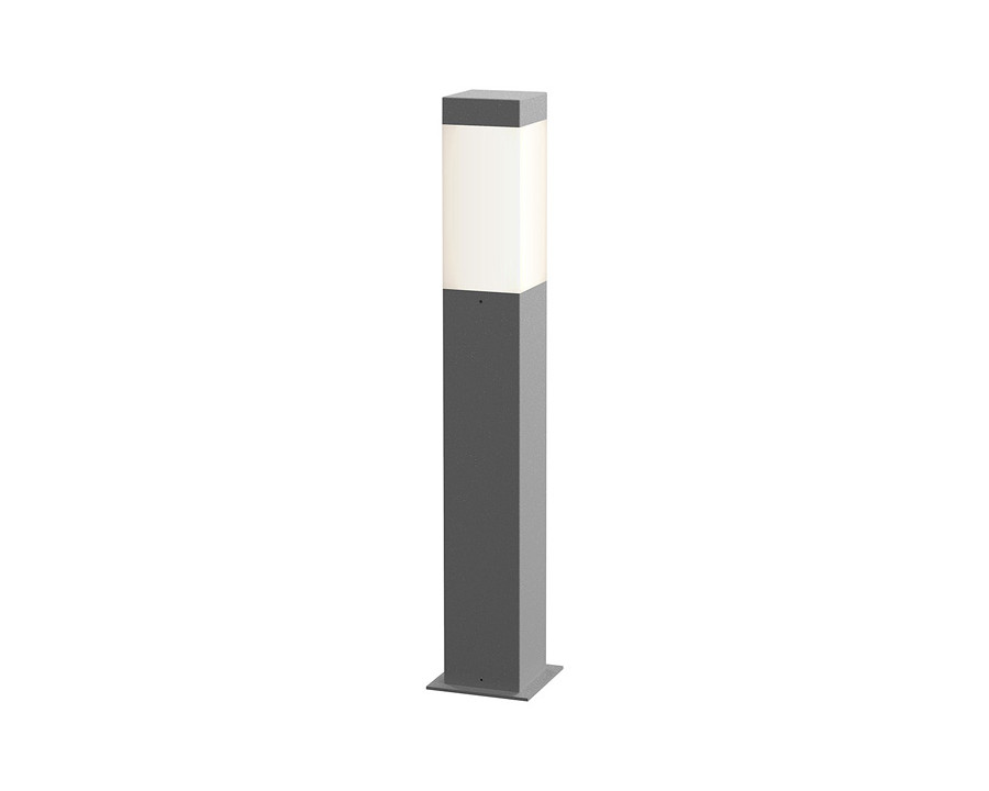 Sonneman Square Column LED Bollard - Textured Gray, 22"