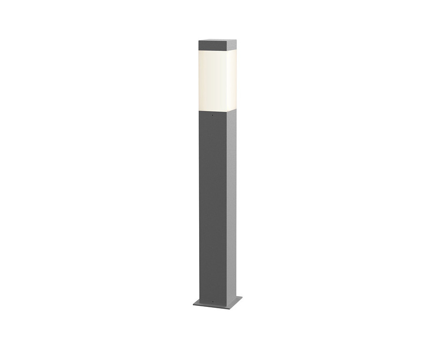 Sonneman Square Column LED Bollard - Textured Gray, 28"