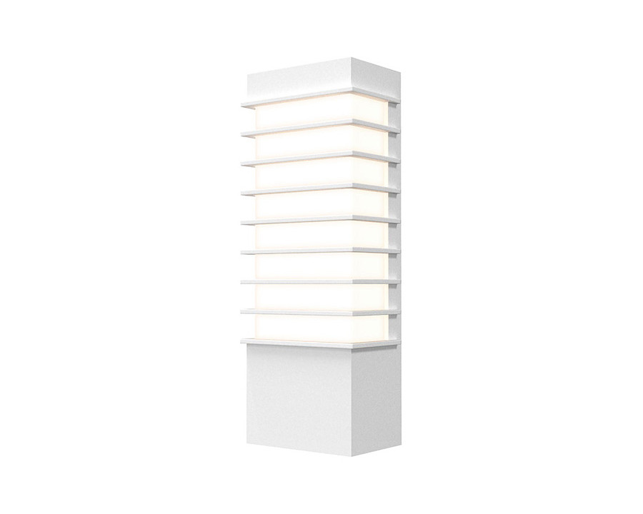 Sonneman Tawa LED Sconce - Textured White, 13" Slim