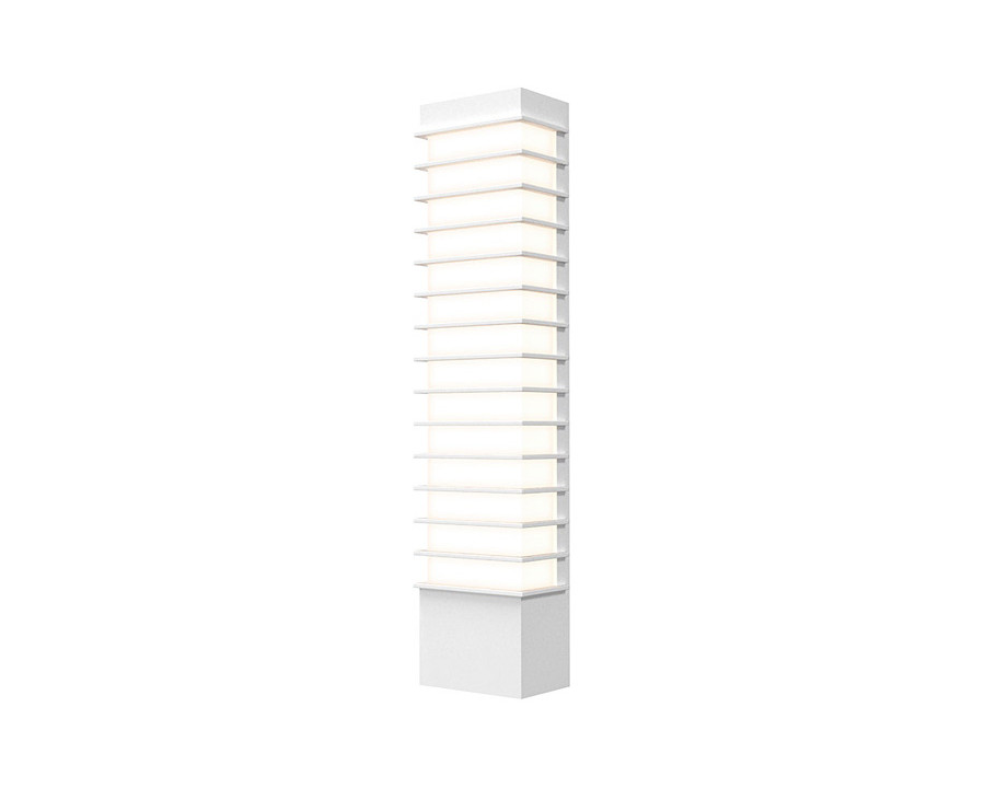 Sonneman Tawa LED Sconce - Textured White, 21" Slim