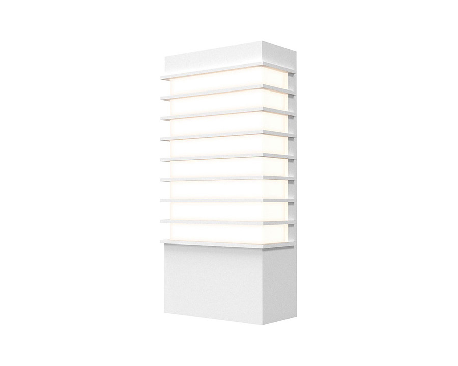 Sonneman Tawa LED Sconce - Textured White, 13" Standard