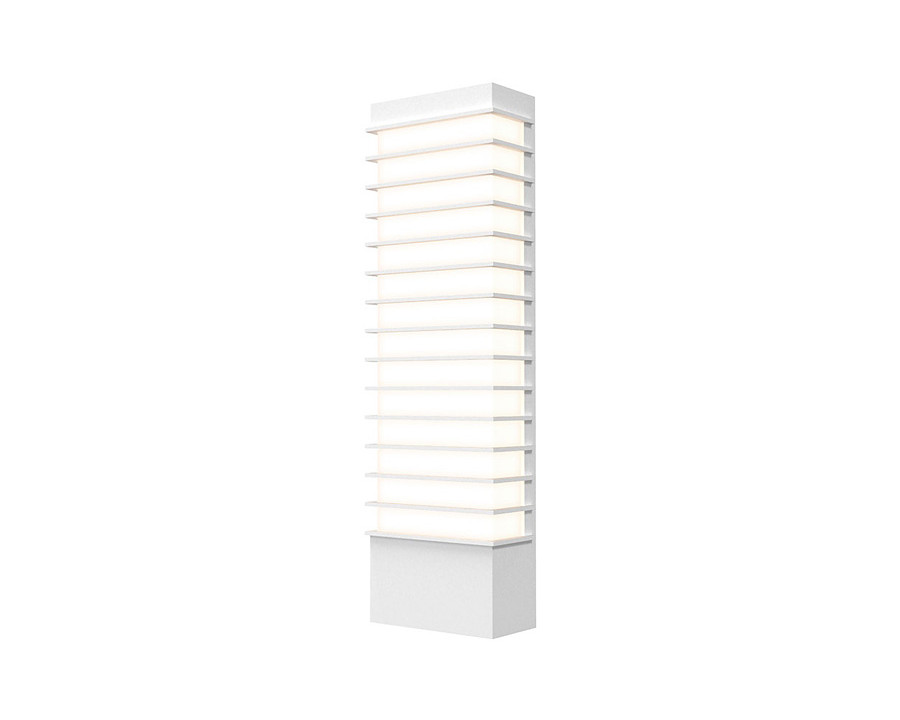 Sonneman Tawa LED Sconce - Textured White, 21" Standard