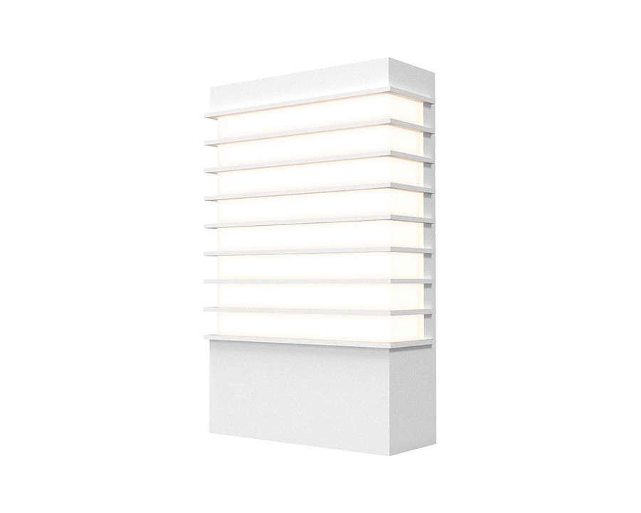 Sonneman Tawa LED Sconce - Textured White, 13" Wide