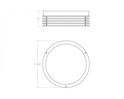 Sonneman Marue LED Surface Mount - Textured Gray, 10", Round