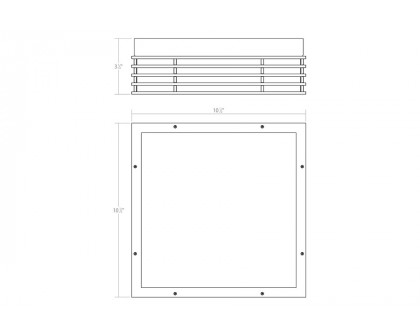 Sonneman Marue LED Surface Mount - Textured Gray, 10", Square