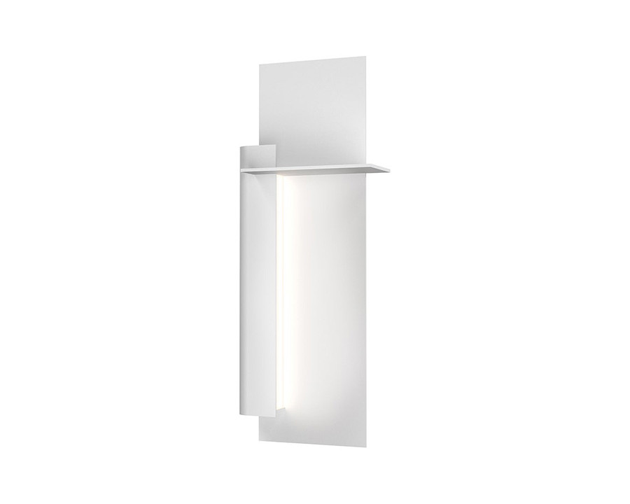 Sonneman Backgate LED Sconce - Textured White, 20", Left