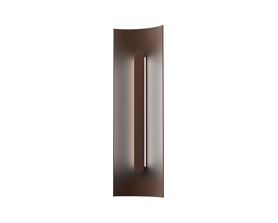 Sonneman Tairu LED Sconce - Textured Bronze, 18"