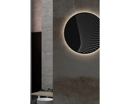 Sonneman Dotwave LED Sconce - Textured Black, Small, Round