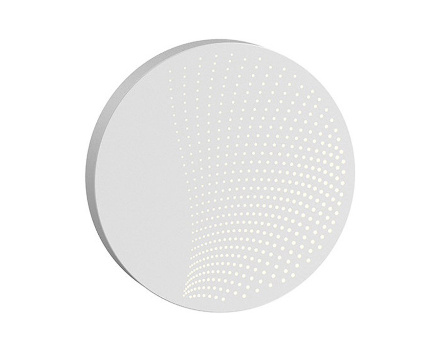 Sonneman Dotwave LED Sconce - Textured White, Medium, Round