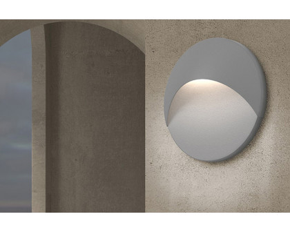 Sonneman Ovos LED Sconce - Textured Gray, Round