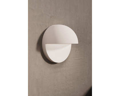 Sonneman Mezza Cupola LED Sconce - Textured White, 5"