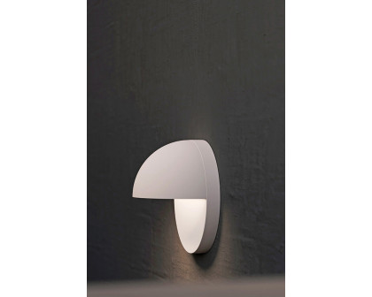 Sonneman Mezza Cupola LED Sconce - Textured White, 5"