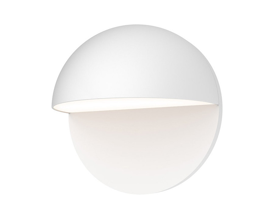 Sonneman Mezza Cupola LED Sconce - Textured White, 8"