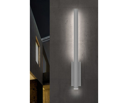 Sonneman Flue LED Sconce - Textured Gray, 30"