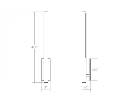 Sonneman Flue LED Sconce - Textured White, 40"