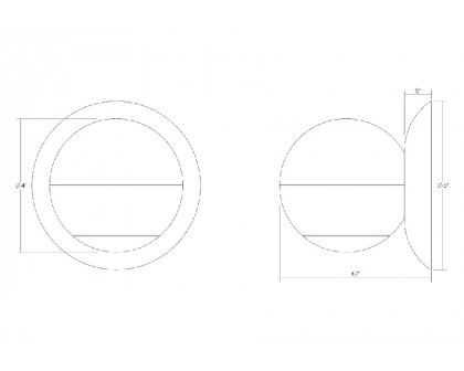 Sonneman Hemisphere Sconce - Natural Anodized, One Sided