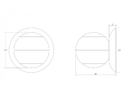 Sonneman Hemisphere Sconce - Natural Anodized, Two Sided