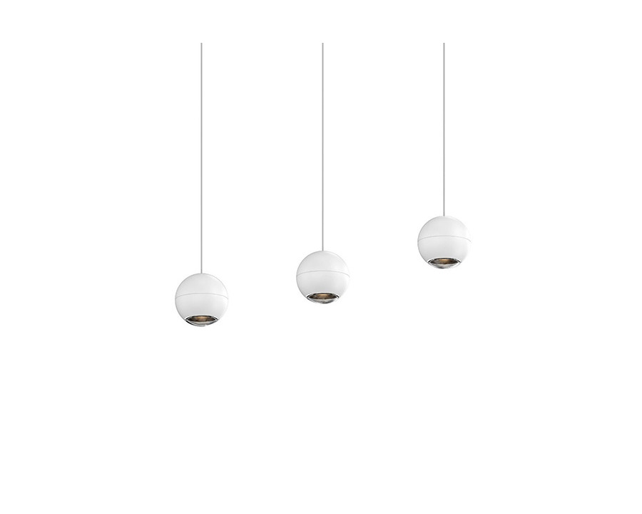 Sonneman Hemisphere Pendant - Textured White, 3-Light