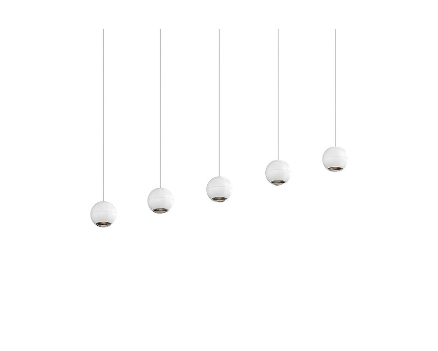 Sonneman Hemisphere Pendant - Textured White, 5-Light