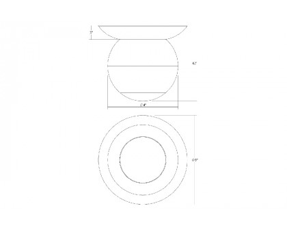 Sonneman Hemisphere Surface Mount - Natural Anodized