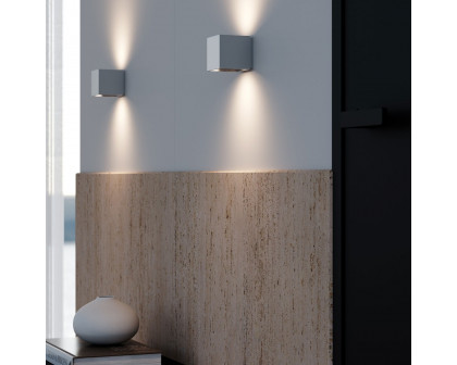 Sonneman QB Sconce - Small, Natural Anodized