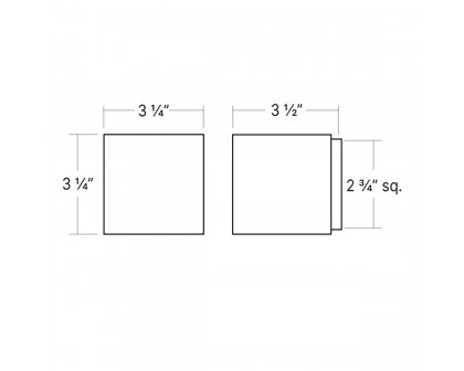 Sonneman QB Sconce - Small, Natural Anodized