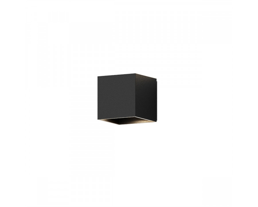 Sonneman QB Sconce - Small, Textured Black