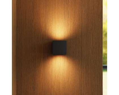 Sonneman QB Sconce - Small, Textured Black