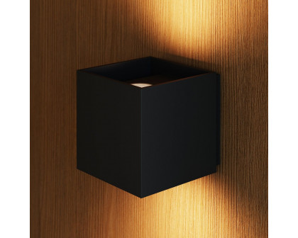 Sonneman QB Sconce - Small, Textured Black