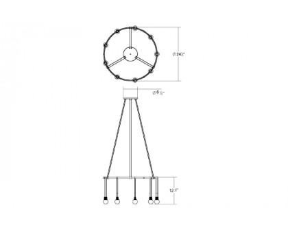 Sonneman - Suspenders 24" Single Ring with Ball Luminaires