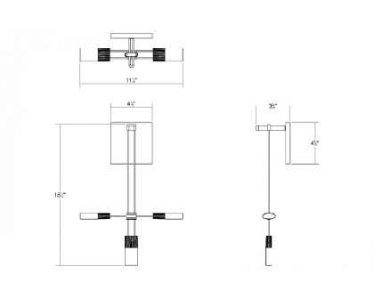 Sonneman - Suspenders Standard Single Sconce with Etched Chiclet Cluster Luminaire