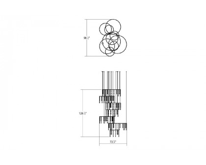 Sonneman - Suspenders Offset Ring Vertical Matrix with Ladder Light Luminaires