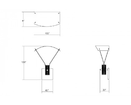 Sonneman - Suspenders Standard Single Sconce with Bar-Mounted Duplex Cylinders, Flood Lens, Parachute Reflector