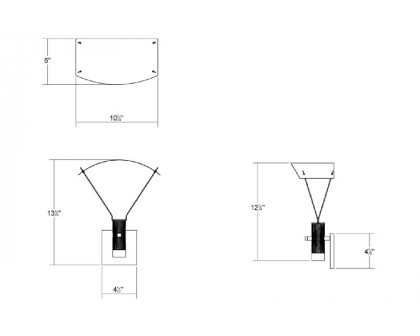 Sonneman - Suspenders Standard Single Sconce with Bar-Mounted Duplex Cylinders, Snoot Flood Lens, Parachute Reflector