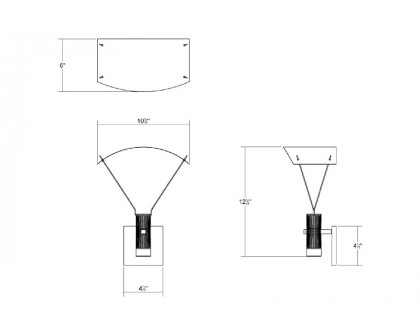 Sonneman - Suspenders Standard Single Sconce with Bar-Mounted Duplex Cylinders, Glass Drum Diffuser, Parachute Reflector