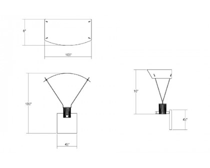 Sonneman - Suspenders Standard Single Sconce with Bar-Mounted Single Cylinder, Parachute Reflector