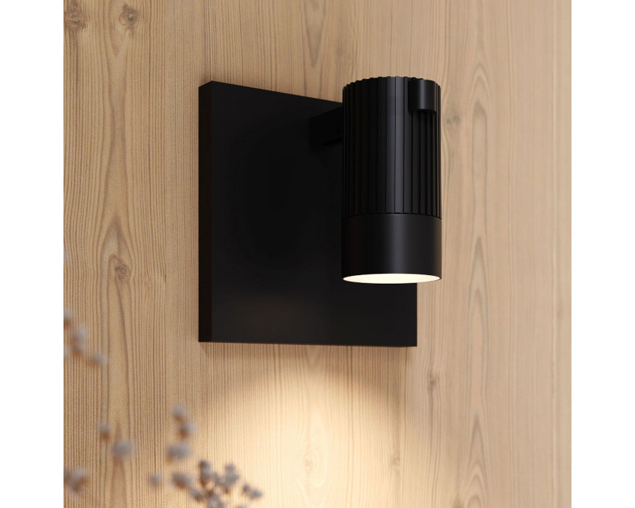 Sonneman - Suspenders Standard Single Sconce with Bar-Mounted Single Cylinder w/Snoot Flood Lens