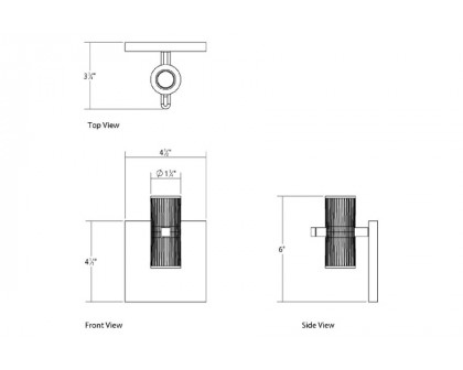 Sonneman - Suspenders Standard Single Sconce with Bar-Mounted Duplex Cylinders, Flood Lenses