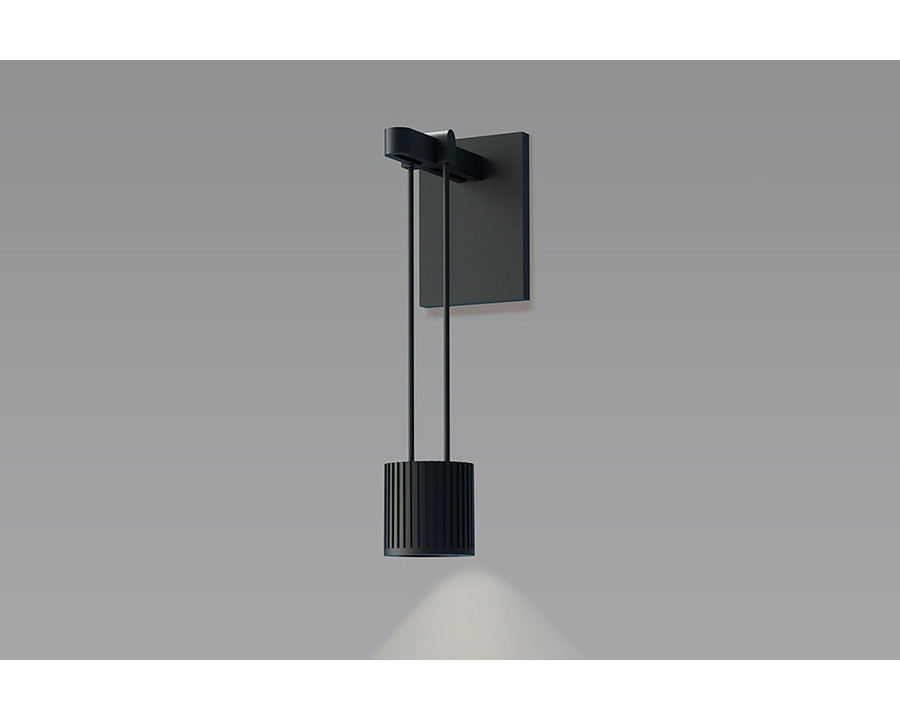 Sonneman - Suspenders Mini Single Sconce with Suspended Cylinder, Flood Lens