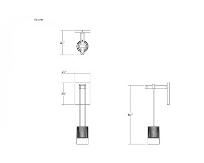 Sonneman - Suspenders Mini Single Sconce with Suspended Cylinder, Snoot Flood Lens