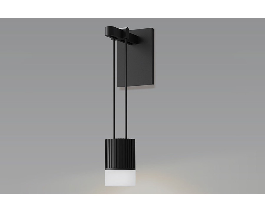 Sonneman - Suspenders Mini Single Sconce with Suspended Cylinder, Glass Drum Diffuser