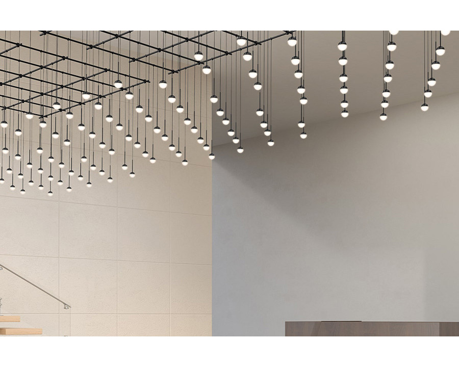 Sonneman - Suspenders 96" x 96" Gridscape with 36" Monoline Domed Ball Luminaires