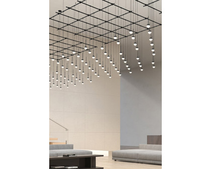 Sonneman - Suspenders 96" x 96" Gridscape with 36" Monoline Domed Ball Luminaires