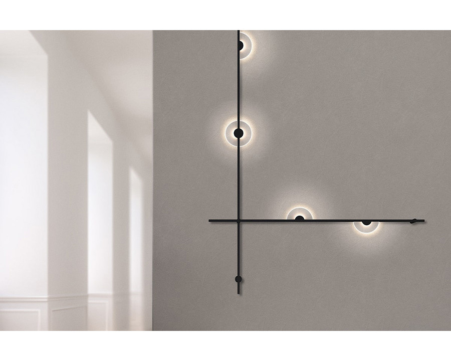 Sonneman - Suspenders 2-Bar Wall-Mounted with Mezzaluna Luminaires